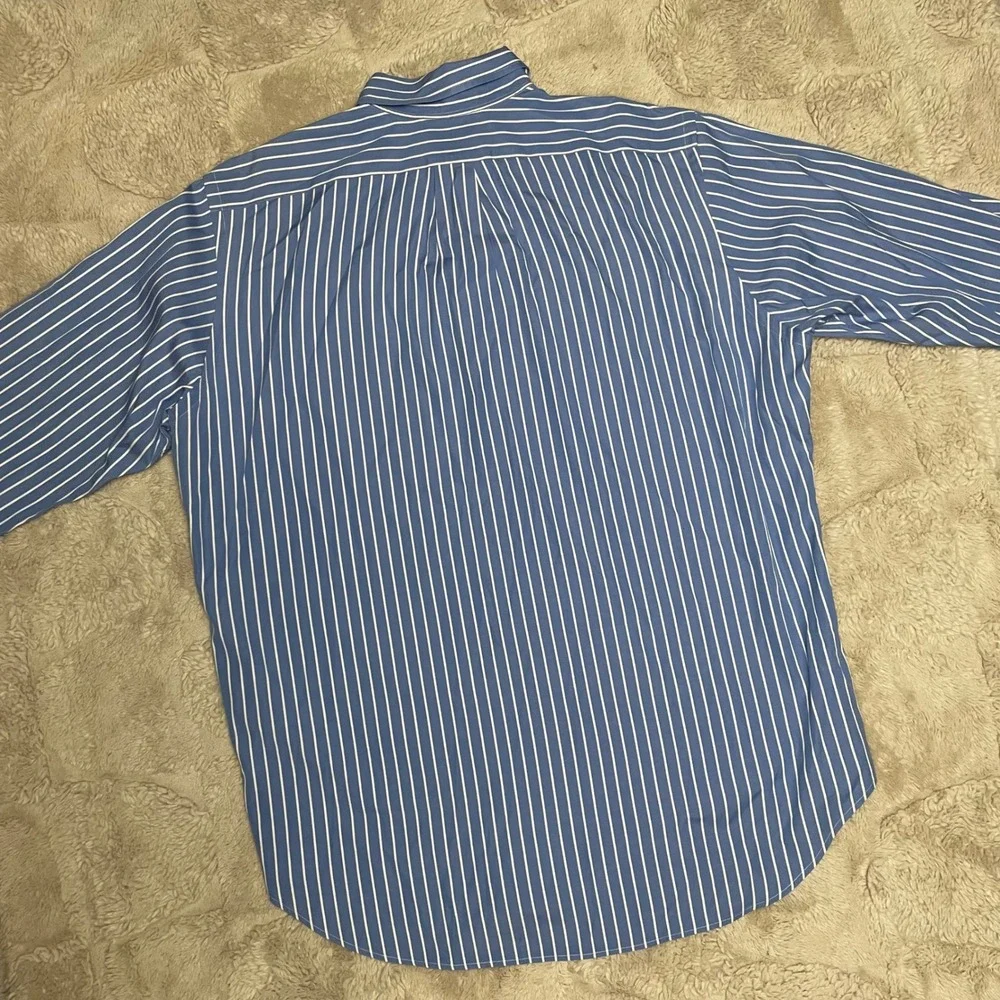 Ralph‎ Lauren Mens Classic Fit Striped Button Down Shirt Blue White XL 17 34/35
